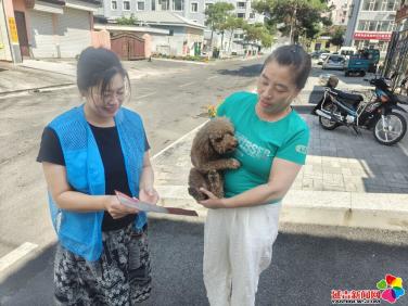 丹延社區開展“牽緊文明繩 爭做文明人”文明養犬宣傳活動